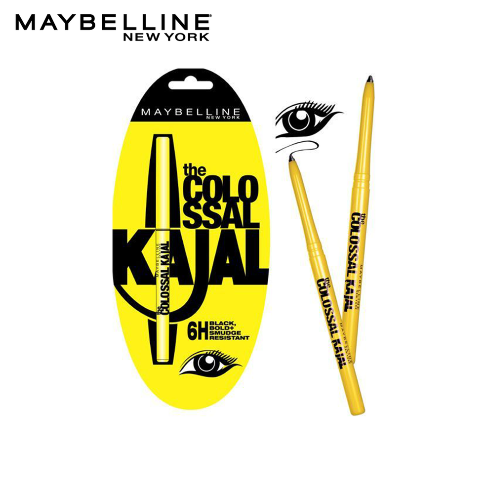 Maybelline New York Colossal 6 Hr Kajal Khol Liner - 01 Black Smudge Proof Kajal