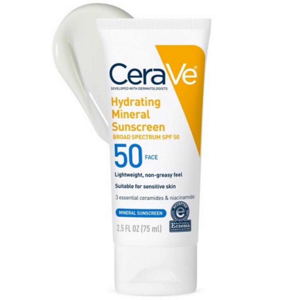 CeraVe Hydrating Mineral Sunscreen Face Lotion SPF 50 75ml