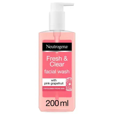 Neutrogena Facial Wash Fresh & Clear With Pink Grapefruit Pump 200ML