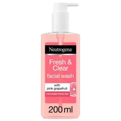 Neutrogena Facial Wash Fresh & Clear With Pink Grapefruit Pump 200ML