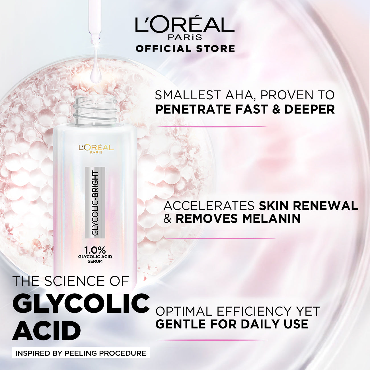 L'Oreal Paris Innovation Glycolic-Bright Instant Glowing Serum 15ml