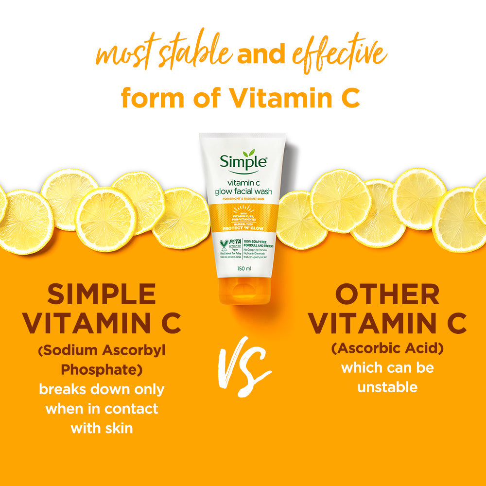 Simple Vitamin C Glow Facial Wash 150ml