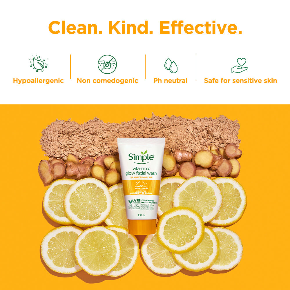 Simple Vitamin C Glow Facial Wash 150ml