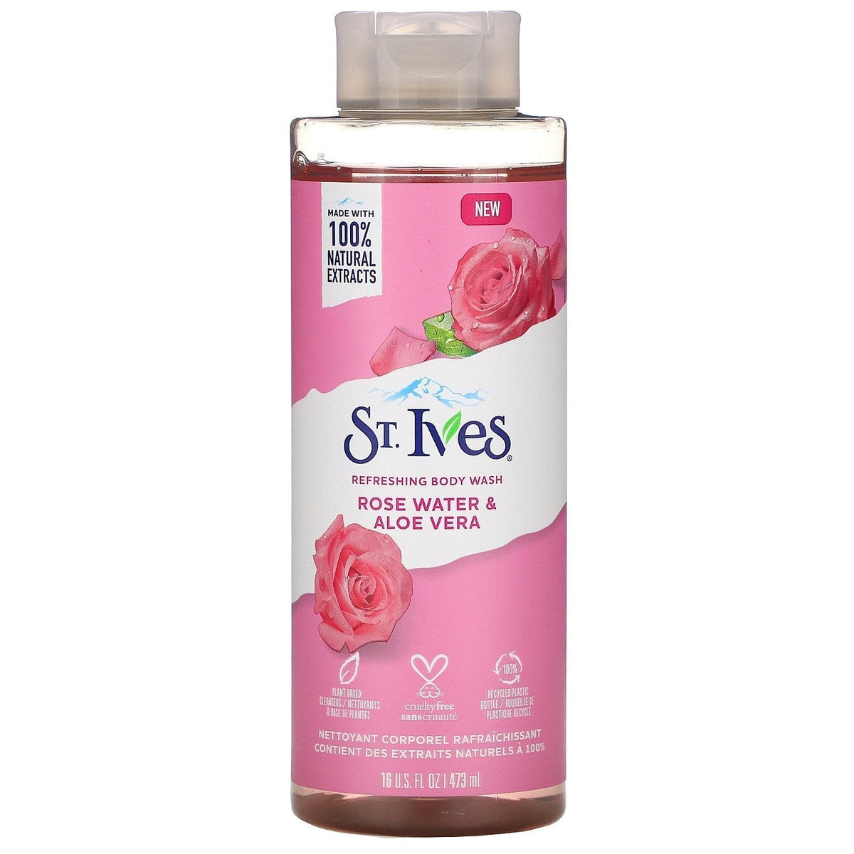 Stives Body Wash Rose Water & Aloe Vera 16Oz/473Ml