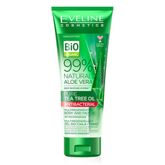 Eveline Bio Organic 99% Natural Aloe Vera Tea Tree Oil Antibacterial Body & Face Gel 250ml