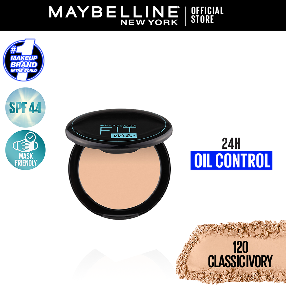 Maybelline Fit Me Matte & Poreless Compact Powder 120 Classic Ivory 6Gm