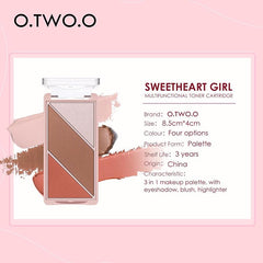 O.TWO.O 3 IN 1 Sweet Heart Girl Palette