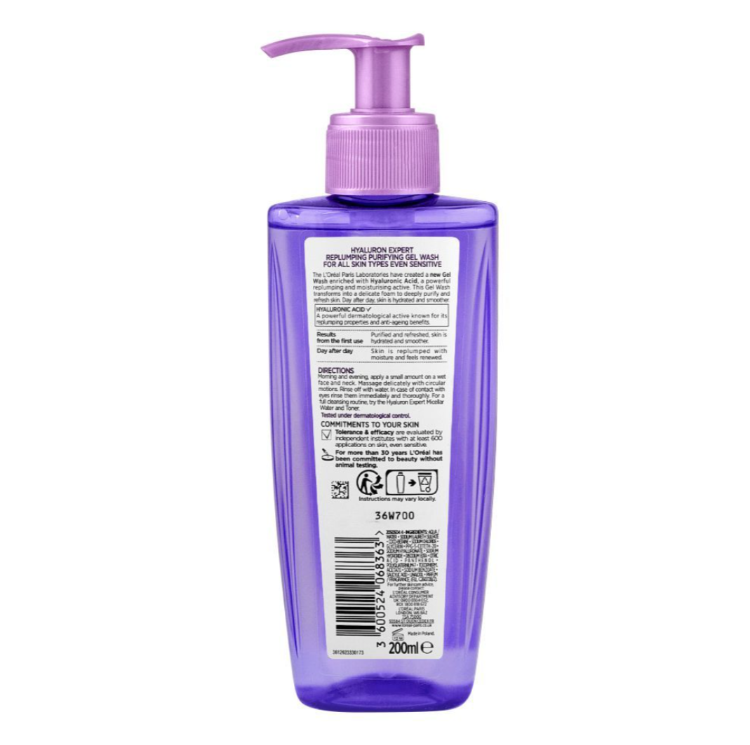 L'Oréal Hyaluron Expert Replumping Gel Wash 200ml