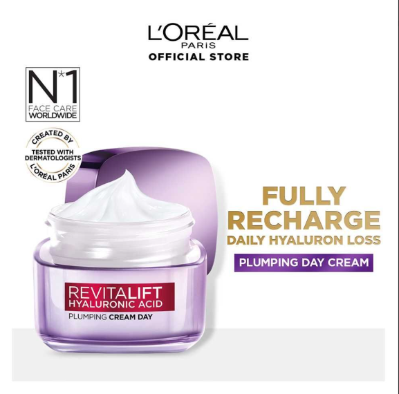 L'Oreal Paris Revitalift Hyaluronic Acid Plumping Day Gel Cream, 50 Ml