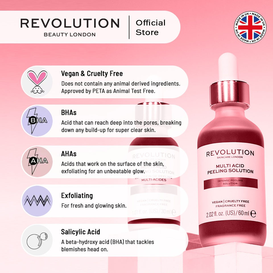 Revolution Skincare Multi Acid AHA and BHA Peel Serum 30ml