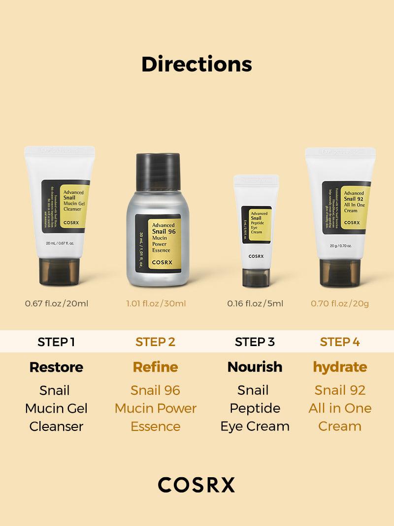 Cosrx Snail Mucin Kit 4-step