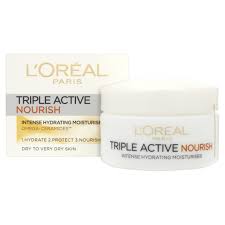 L’Oreal Paris Triple Active Day 24H Nourish Moisturiser For Dry Skin