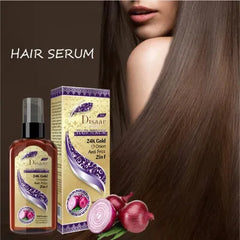 DISAAR 24K Gold & Onion Anti Frizz 2 in 1 Hair Serum 120ml