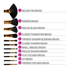 BH Cosmetics Dot Collection 11 Pcs Brush Set - Black