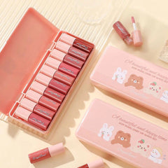 Dragon Ranee - 10 Mini Cartoon Mirror Lip Gloss Set