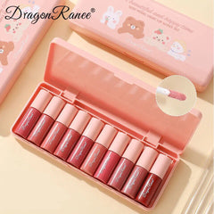 Dragon Ranee - 10 Mini Cartoon Mirror Lip Gloss Set