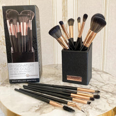 13 Pcs BH Cosmetics Signature Rose Gold Brush Set