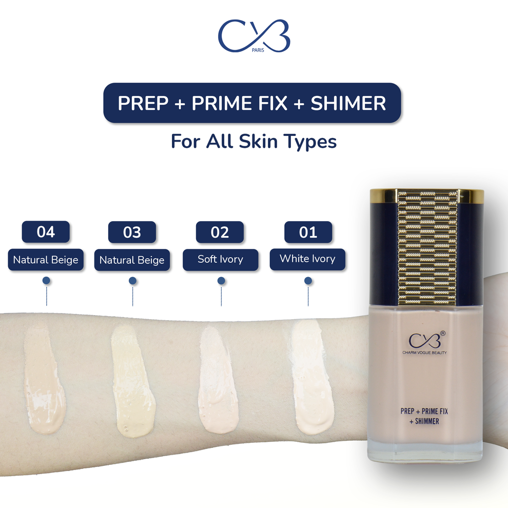 CVB Paris Prep + Prime Fix + Shimmer Foundation 40ml