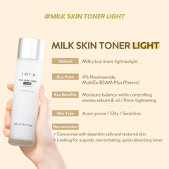 Tirtir - Milk Skin Toner Light Moisturizing Soothing 20Ml