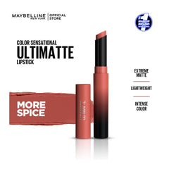 Maybelline New York Color Sensational Ultimate Matte Lipstick, 1299 More Spice